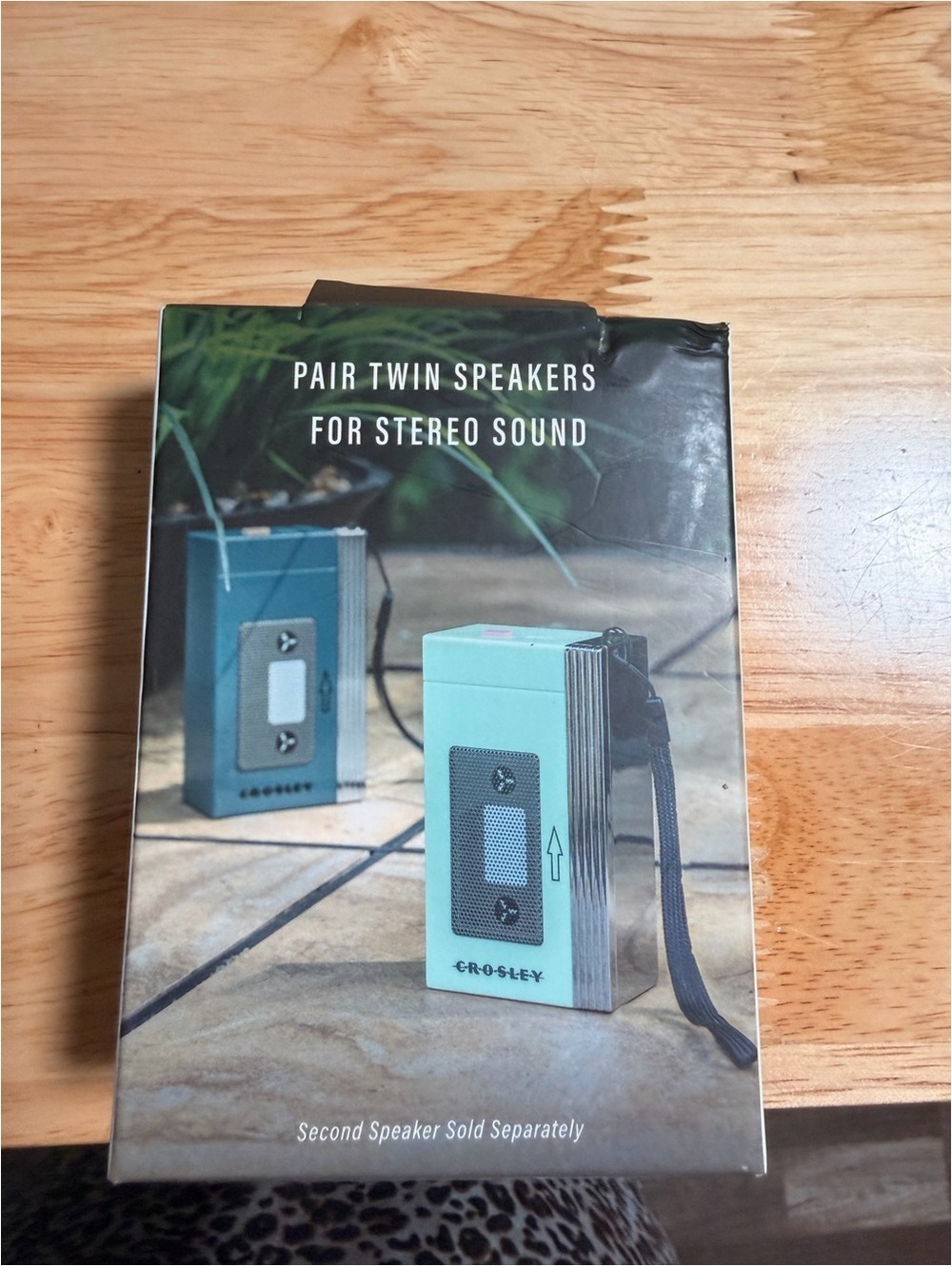 Crosley Twin Portable Speakers Aqua